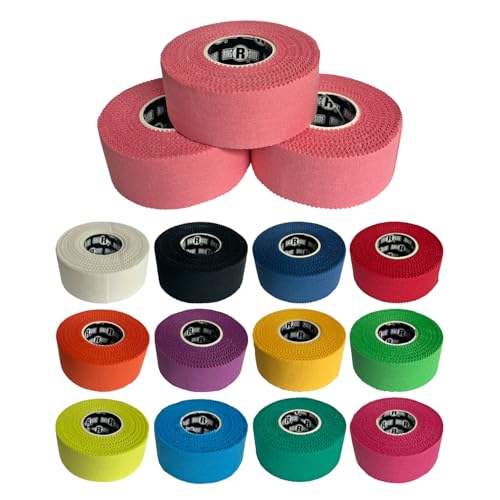 Image of Ringside 1 inch Athletic Trainers Tape, Cotton Kinesiology Tape for Combat Sports, Adhesive, 30 Foot Rolls, Light Pink, 3 Pack