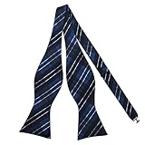 Pensee Mens Self Bow Tie Multi-color Plaids & Checked Jacquard Woven Silk Bow Ties