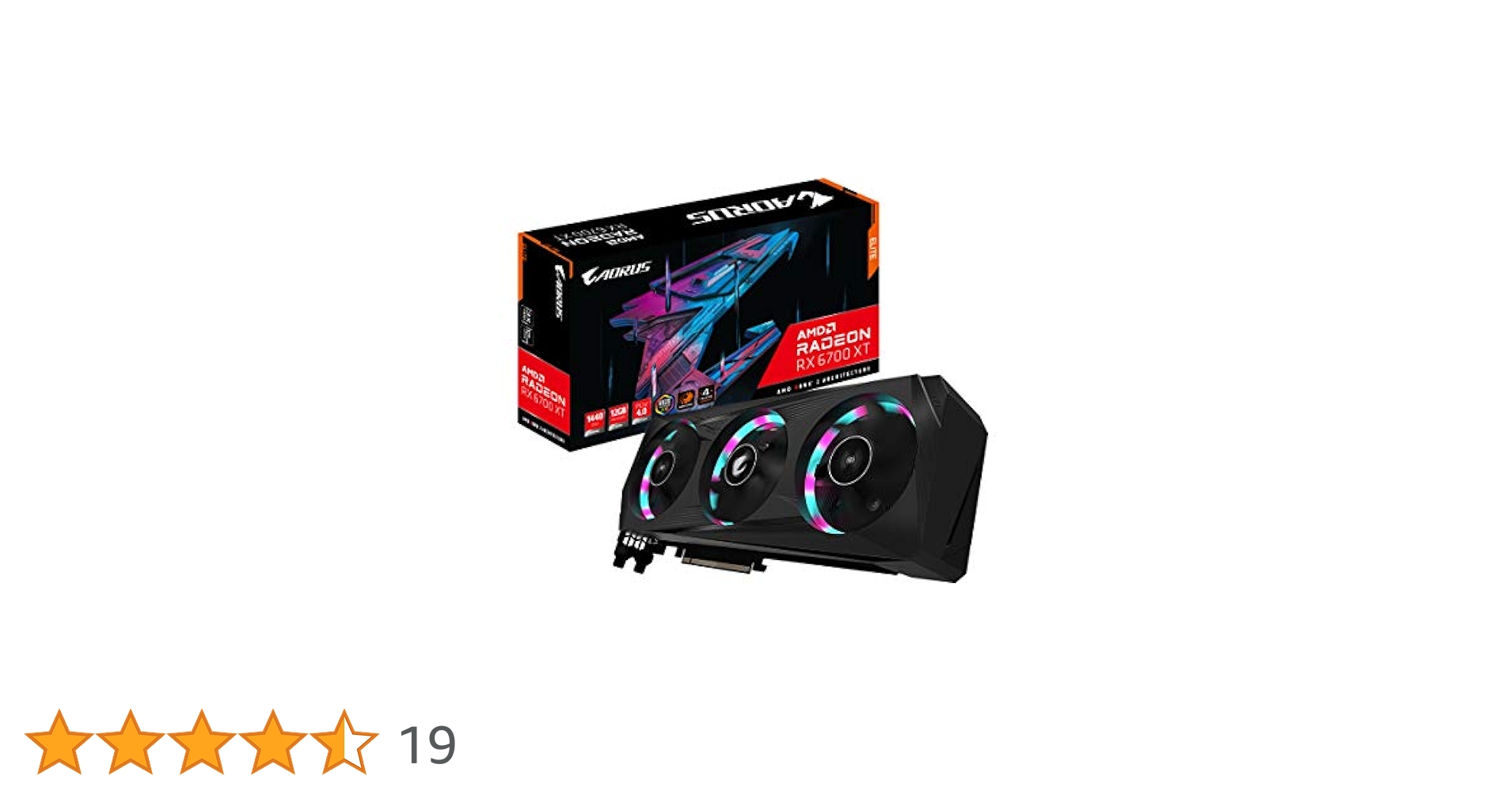 Amazon | Gigabyte AORUS Radeon RX 6700 XT Elite 12G