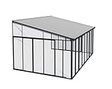 Palram - Canopia Sanremo 13x14 Enclosed Patio Cover with Screen Doors, Gray DIY...