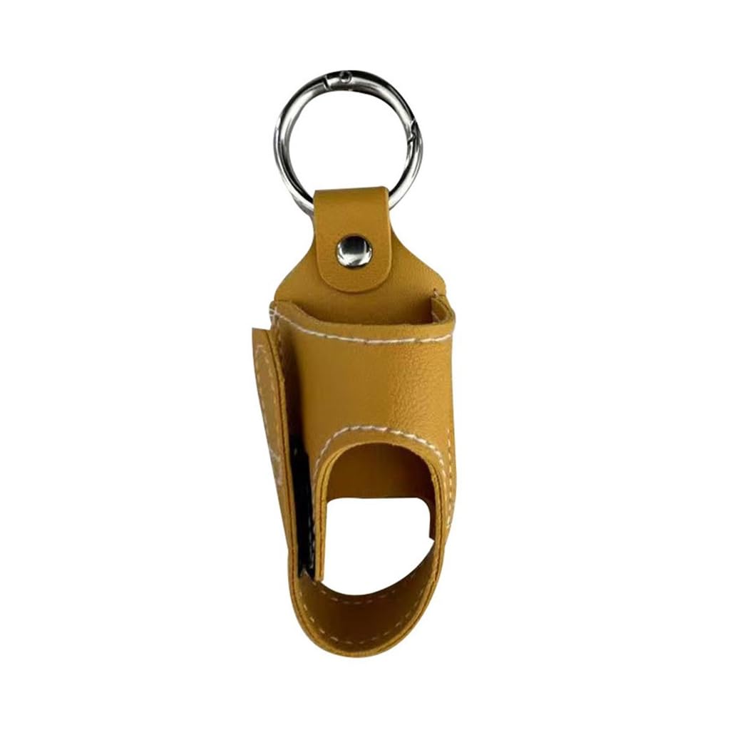 Convenient PU Leather Inhaler Travel Case Portable Holder for Daily Use and Indoor Activities with Metal