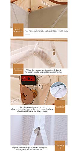 Moustiquaire de lit escamotable installation rapide 120 cm - 8