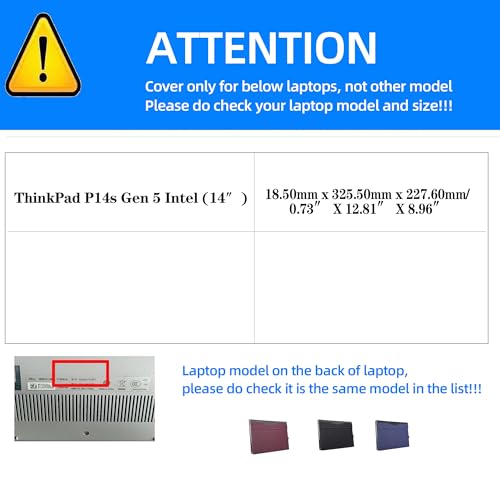 Funda para Laptop Lenovo ThinkPad P14s Gen 5 14" PU Cuero miniatura 3