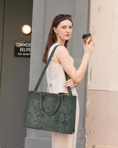Image of LOVEVOOK Laptop Tote Bag for Women, Office Work Bag Briefcase fit for Laptop, Large Capacity Teacher Bag Handbag