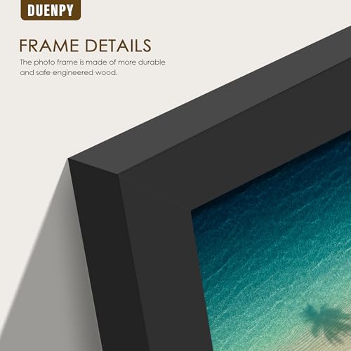 Image of DUENPY 5 Folding 5x7 Accordion Wood Frame Plexiglass Black