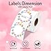 Whaline Valentine's Day Heart Direct Thermal Labels Stickers Conversation Heart Round Self-Adhesive Printer Decals for DIY Candle Name Tag Logo Design, 500 Pcs