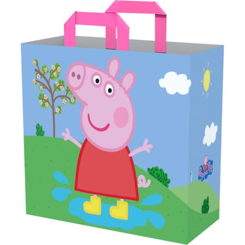 Konix Peppa Pig Bolsa de Compras 40 x 45 x 20 cm   Material reciclado   Azul y verde