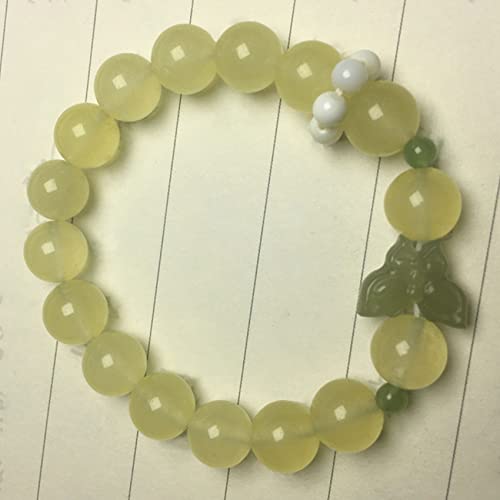 Bracelet porte-bonheur en jade et aventurine avec papillon, le cadeau idéal