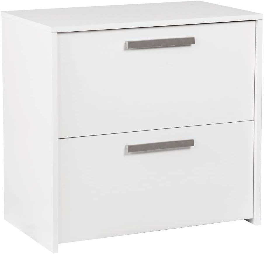 Miami 2-Drawer Modern Wood Lateral File Cabinet in White