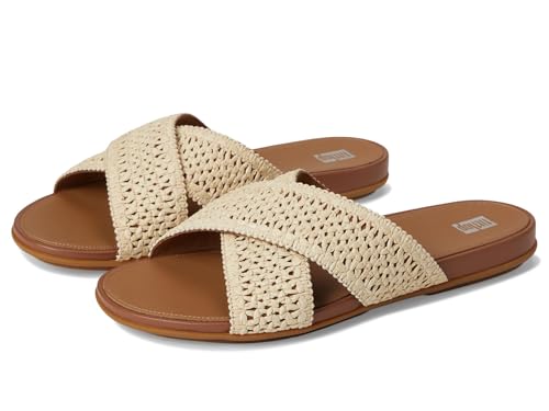 Image of FitFlop Women's Gracie Leather Cross Slide