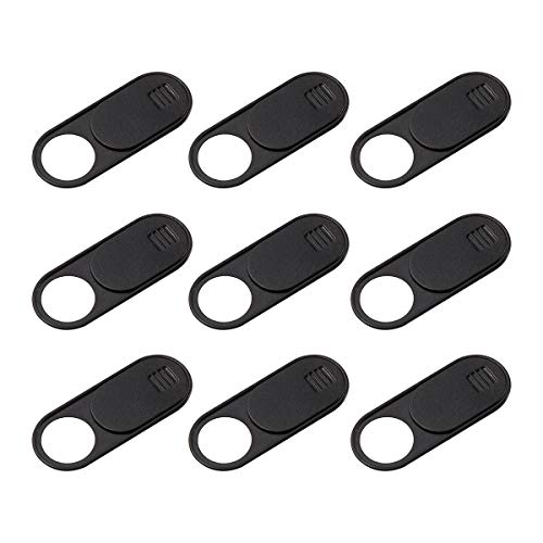 Vliigts Ultra-Thin Camera Cover Slide for Tesla Model 3 Y Interior Cabin Camera Laptop PC Front-Facing Webcam Sticker Blocker Protect Your Privacy (Black - 9 Pack)