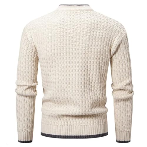 Mens O-Neck Slim Fit Knit Sweater Men Casual Pullovers Solid Color Knitted Sweaters3
