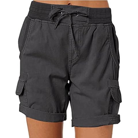 HZMM Women's Loose Cargo Shorts with Pockets Cover