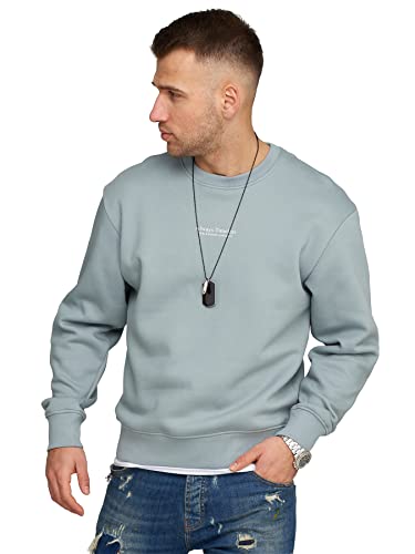 JACK & JONES Herren Sweatshirt Nicko Infinity Pullover Sweater (XXL, Lead)