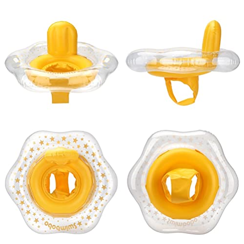 Shxkuan Inflatable Baby Swimming Floats With Safe Bottom Support, Water Toys For Swim Training, Infant Pool Float Ring Aged 1-3 Years, Swim Trainer For Kids Toddler (Yellow) #TOP3