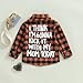 Toddler Baby Fall Clothes Boy Girl Plaid Jacket Button Down Flannel Shirts Coat Festival Outfits for Kids (Orange,6-12Months)