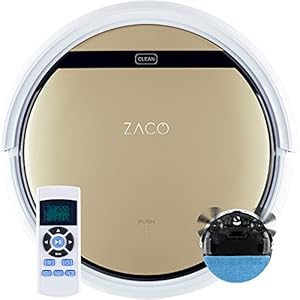 ZACO V5sPro Saugroboter mit Wischfunktion, automatischer Staubsauger Roboter, 2in1 nass Wischen bis zu 180qm oder…