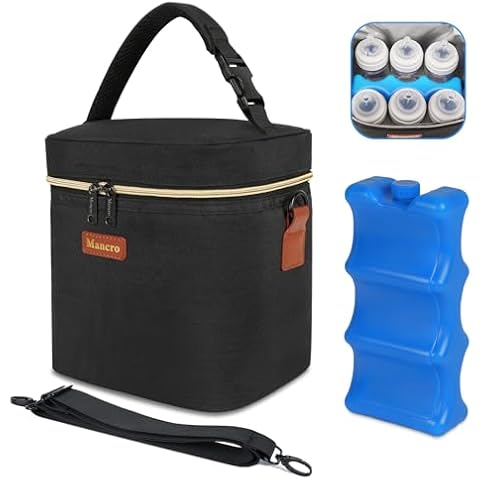 Mancro Breastmilk Cooler Bag with Ice Pack Cover