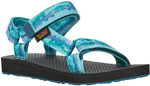 Teva Girls Original Universal Tie-Dye Sandal, Sorbet Blue Coral, 4 Little Kid Review | Image 1