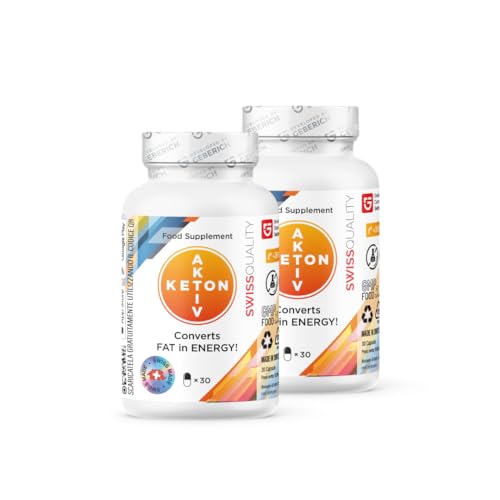 (2 Pacchi) Keton Aktiv - Integratori per Dimagrire - per Dieta Chetogenica - 30 Capsule - con...