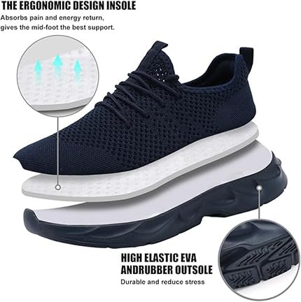 Image of EGMPDA Men's Tennis Shoes Slip On Running Walking Sneakers Casual Fashion Workout Gym Athletic Sport Hiking Sneakers Non Slip Shoe for Men
