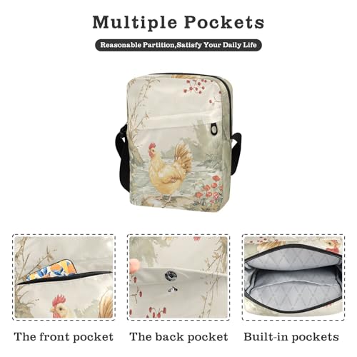 mens messenger bag men's shoulder bag Womens Casual Purses Adjustable Strap for business business- Sweet Yuanbao Chicken2