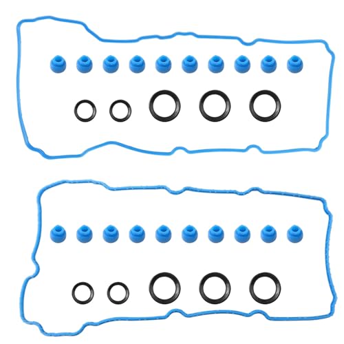 Image of VS50814R Valve Cover Gasket Set Compatible with Ford Lincoln Vehicle Edge Explorer F150 F-150 2011-2020, Transit 150 250 350, MKS MKT MKX MKZ 2015-2017 3.5L 3.7L V6 Replaces# VS 50814 R VS50722