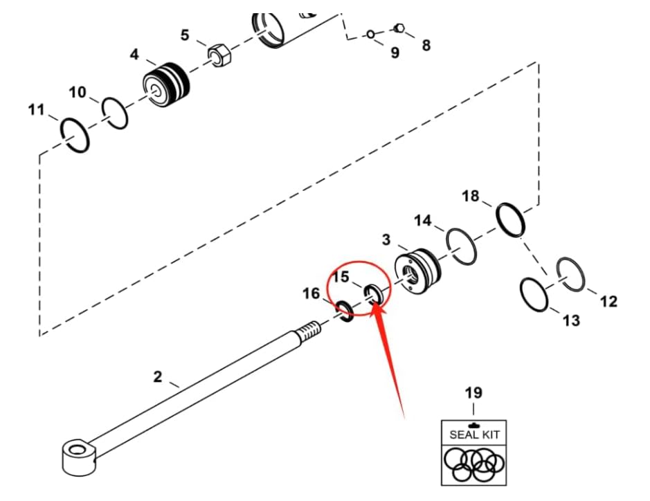 Image of Hydraulic Cylinder Head Seal 6667326 seamless integration into Bobcat Equipment for Bobcat Equipment Repair