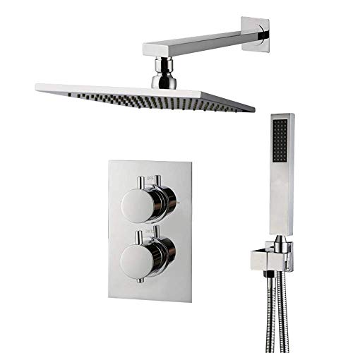 Système de douche avec ensemble de douche effet pluie mural durable