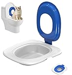 WADY Cat Toilet Training System,Detachable Cat Toilet Professional Teach to Use Toilet Cat Toilet Training Kit Universal Reusable Kitty Toilet Trainer Urinal (Blue)