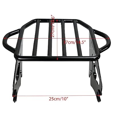 Detachable Luggage Rack 2-Up Mounting Rack Compatible for Harley Davidson Touring Road King Street Electra Glide 2009-2026 Black