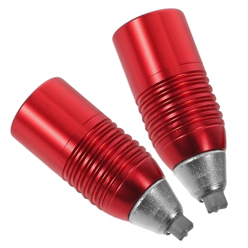 TOYANDONA 2 Piezas Protectores para Puntas de Bastones de Trekking de Acero Endurecido, Color Rojo, Accesorios Aplicables para Senderismo y Excursionismo, Repuestos Resistentes para Bastones