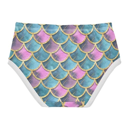 Blue Pink Gold Mermaid Scale Toddler Girls's Underwear 2T 202c13322