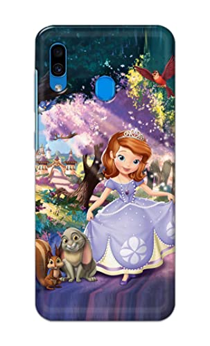 Image of PRINTFIDAA Cartoon Little Girl with Crown and Pet Animals Printed Designer Hard Case for Samsung Galaxy A20 / Samsung A30 / Samsung M10S Back Cover -(e) RPM1008