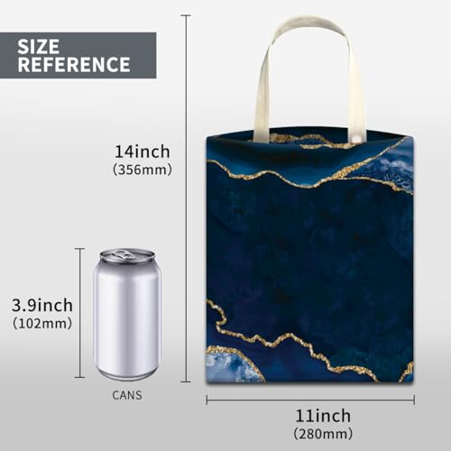 Image of Car Trash Can, Cute Car Trash Bag, Hanging Car Organizer, Blue Gold Marble