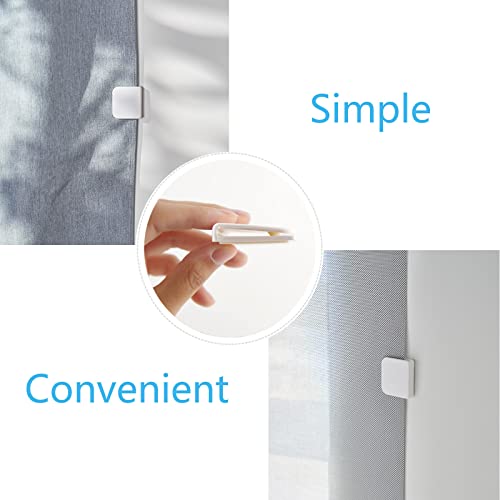 BLNC Duschvorhang Clips 4 Stück - Winddichte Anti-Spritz Clips Ohne Bohren