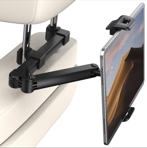 ヘッドレスト タブレットホルダー 黒