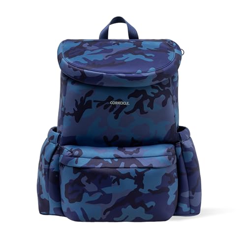 Corkcicle Lotus Backpack Cooler Bag - Keeps Drinks Cold All Day - Food Safe Interior - Navy Camo