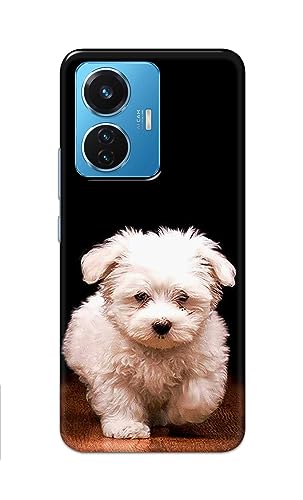 Image of PRINTFIDAA� Printed Hard Back Cover Case for Vivo T1 44W Back Cover (Puppy Dog) -2808