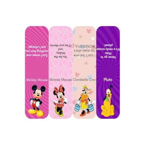 Image of Zesta Magnetic Bookmark Set of 7 | Aesthetic Book Mark for Reading | Cute Anime Bookmarks for Kids, Students | Book Accessories for Novels, Gifts for Readers(Micky Mouse Bookmark, 9X2.5 Cms)