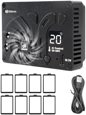 Camera Cooling Fan, External Cooling System with Built-in Battery, TEC Semiconductor Cooler, Compatible with Sony ZV-E10/ZVE1/A7M4/A6700/A7C, Fuji XT4, Canon R6/R7/R10 etc