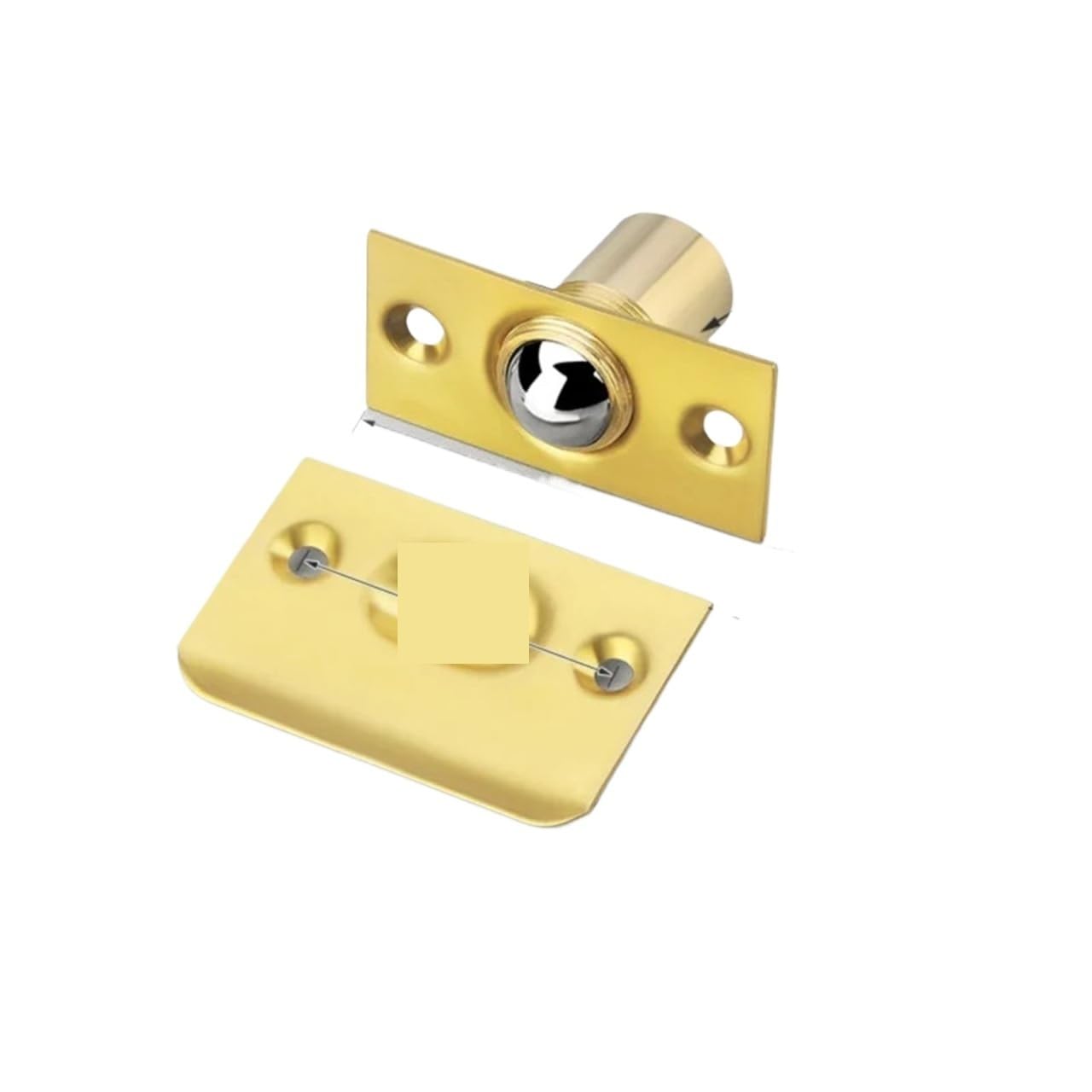 Xctdsvah Golden Cupboard Latch Adjustable Ball Door Catches Beads Lock Roller Catch Spring Latches For Closet Internal Cupboard Bathroom Room Doors(Golden)