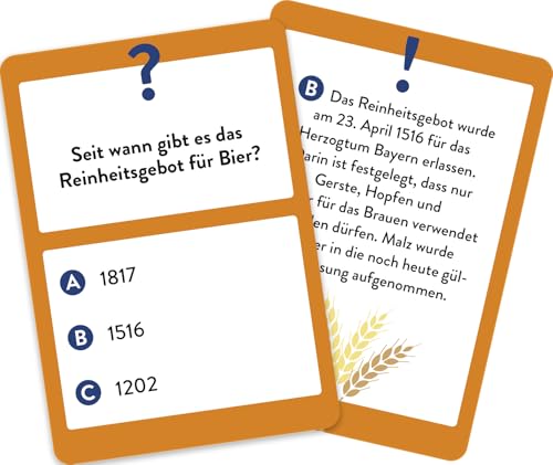 Bier Wissens-Quiz: 50 spannende und kuriose Fragen für Bier-Liebhaber | Partyspiel und originelles Geschenk für Bier-Fans | Ratequiz im Spielkartenformat