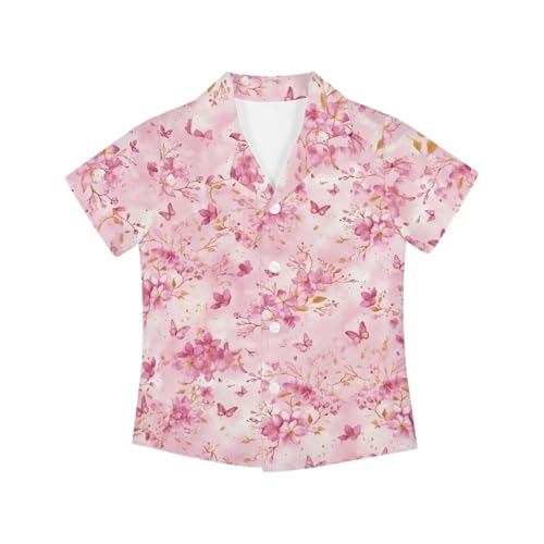 Kids Hawaiian Shirt Boys Short Sleeve Summer Beach Casual Printed Button Down Shirts