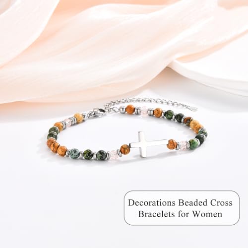Cross Bracelet for Women Girls, Christian Gifts for Women Friends Sister in Christ Daughter Niece Granddaughter on Birthday Christmas Confirmation Baptism First Communion Easter Graduation Day2