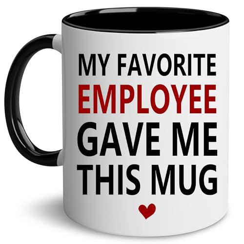 CAYVUSUA Coworker Mug - Boss Gifts - My Favorite Employee Gave Me This Mug - Gag Funny Gifts for Boss From Employeer - Birthday Christmas Gifts for Boss, Coworker, Manager - Coffee Mug 11OZ CAYVUSUA Coworker Mug - Boss Gifts - My Favorite Employee Gave Me This Mug - Gag Funny Gifts for Boss From Employeer - Birthday Christmas Gifts for Boss, Coworker, Manager - Coffee Mug 11OZ