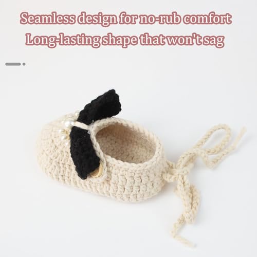 Baby Booties Newborn Soft First Walkers Cozy Shoes Hand Crochet Knit Booties for Toddler Infant Girl3