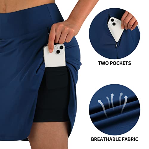 Image of ANIVIVO Women's Skorts Skirts 20 inch Knee Length,Long Tennis Golf Sports Casual Skirts with High Waisted Zipper Pockets