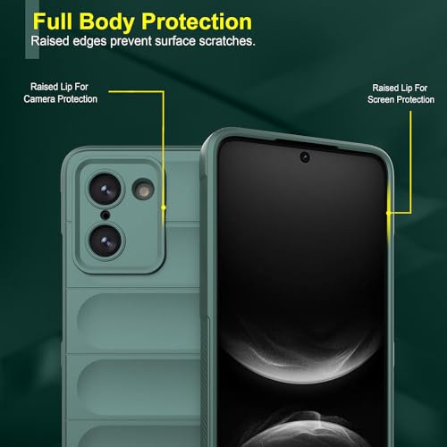 Image of Back Cover for OnePlus Nord CE5 5G | Full Camera Protection | Liquid Silicon Case | Flexible Bumper Case for OnePlus Nord CE5 5G (Green)