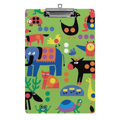 Clipboard pour papier documents avec motif éléphant vache format A4